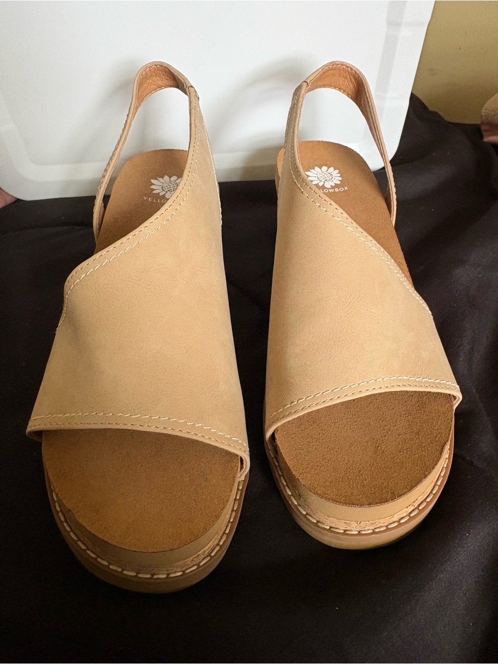 Yellow Box Neutral Tan Open-Toe Slingback Sandals